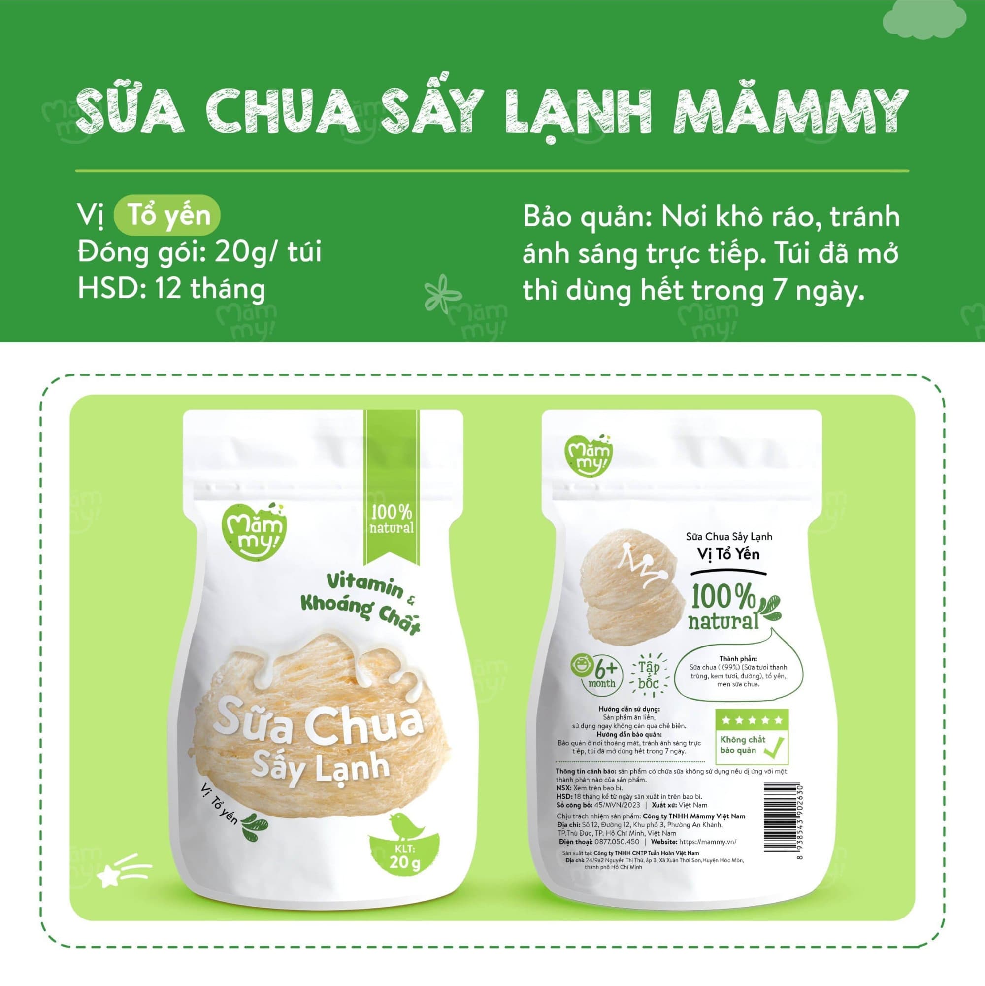 Sữa chua sấy Vị Chuối - Túi 20g 11