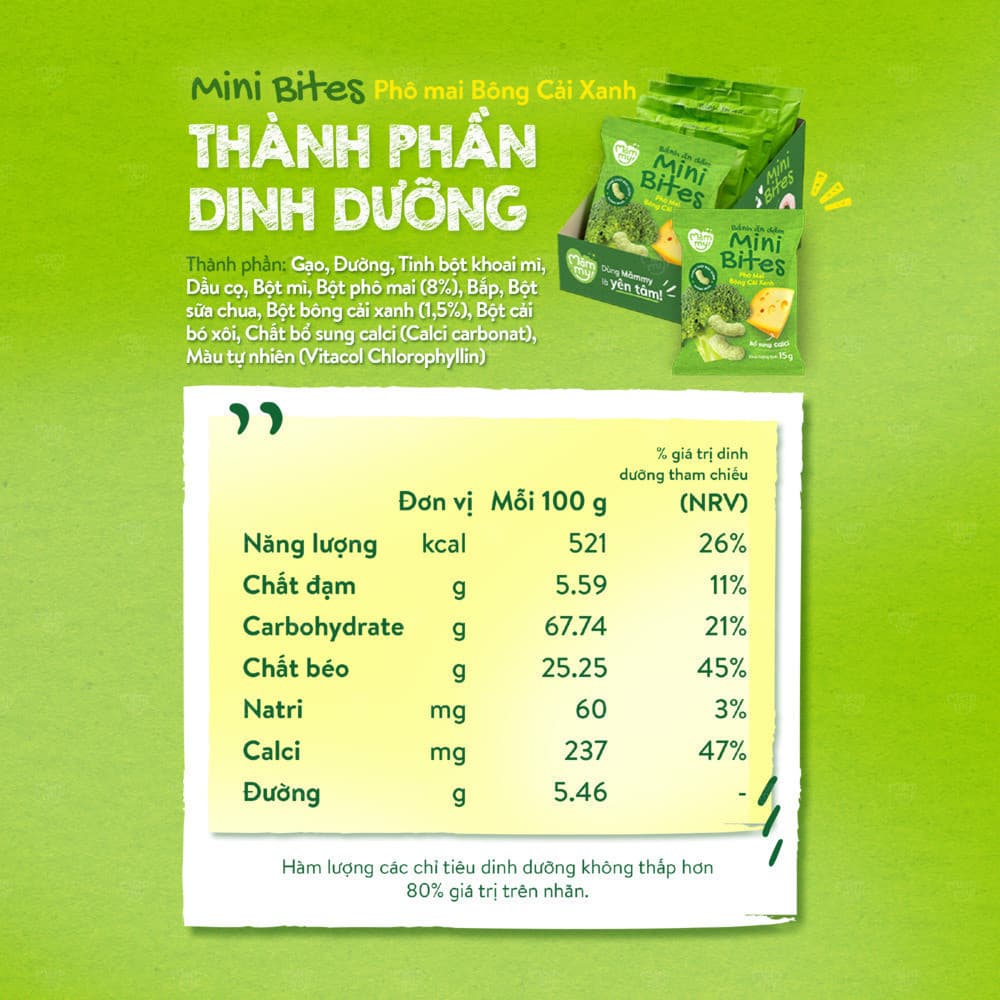 Bánh ăn dặm Mini Bites - Mix vị Phô mai 45 g (15g x 3 gói) 6