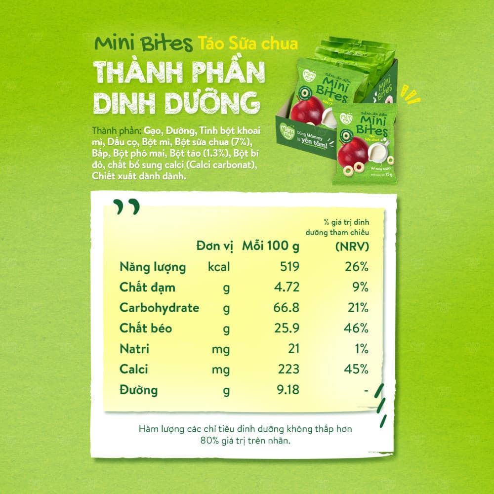 Bánh ăn dặm Mini Bites - Mix vị Rau Quả 45 g (15g x 3 gói) 6