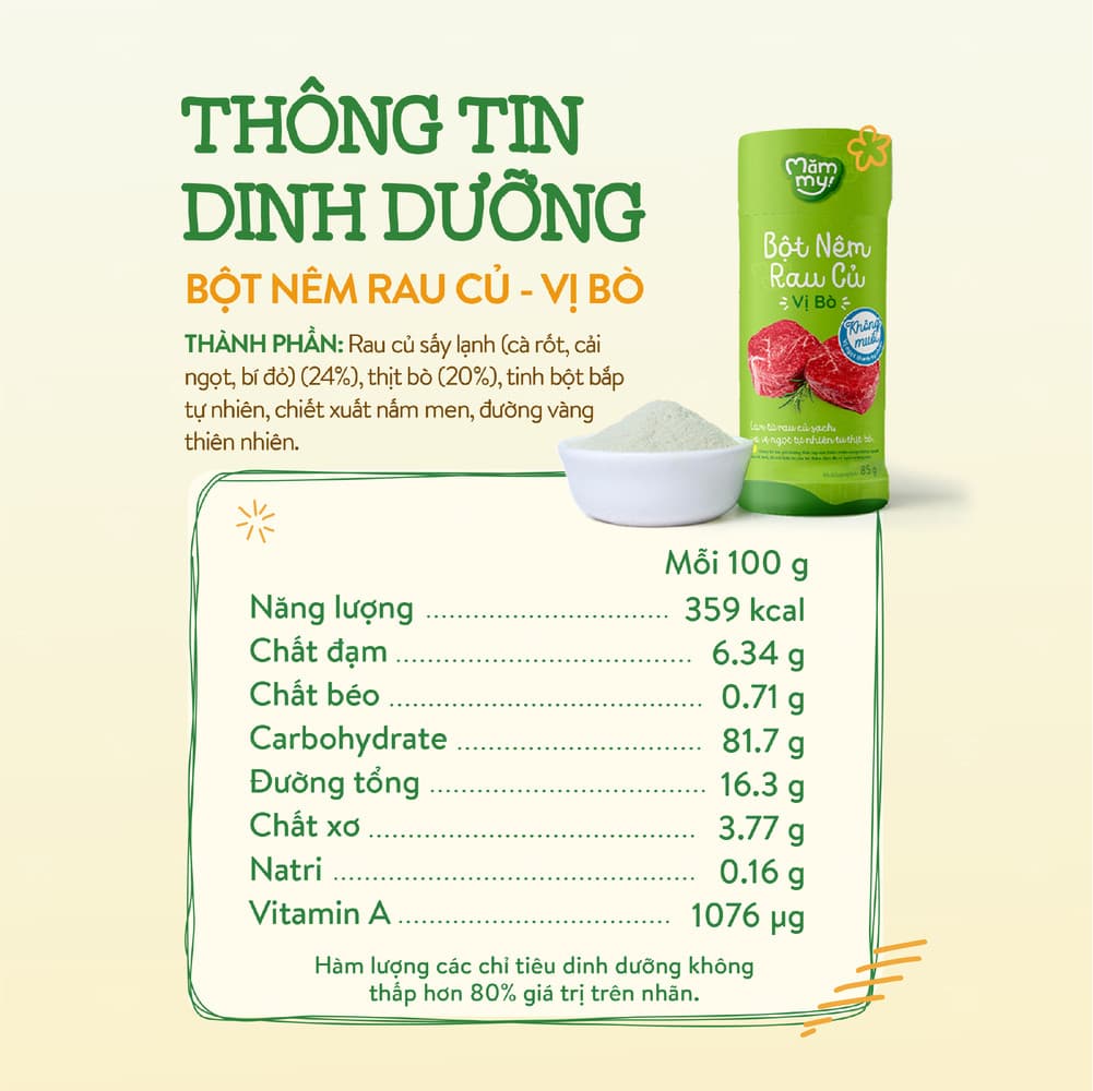 Bột nêm rau củ vị bò Mămmy - Hũ 85g 4