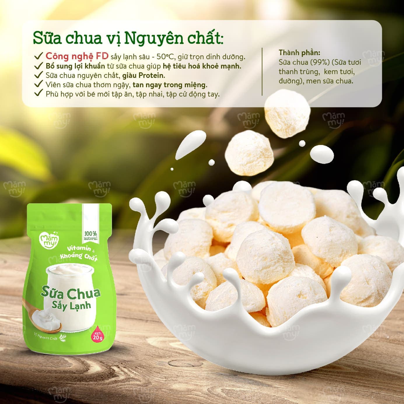 Sữa chua sấy Vị Chuối - Túi 20g 2