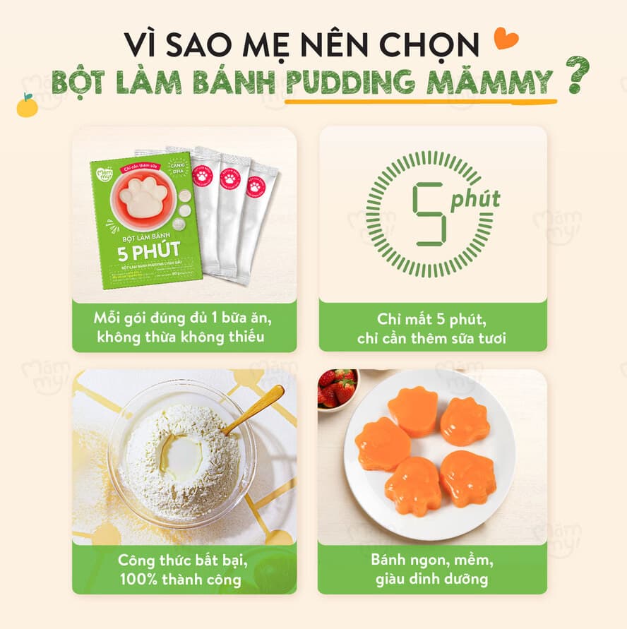 Bột Làm Bánh Pudding Chân Gấu - Hộp 60g 5