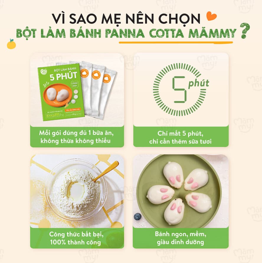 Bột làm bánh panna cotta thỏ núng nính - Hộp 60g 4