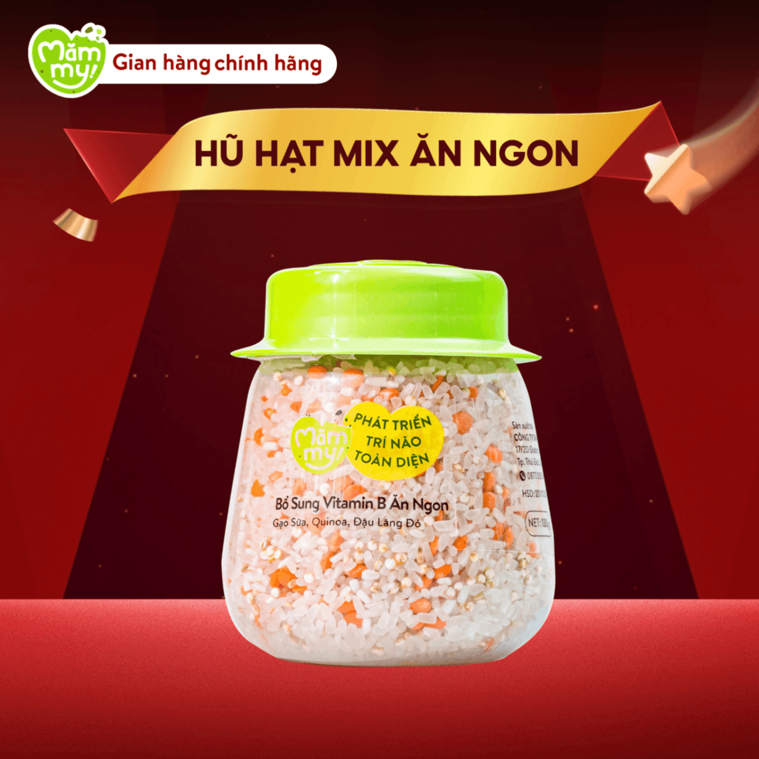 Hạt Mix 3 Hạt Ăn Dặm Ăn Ngon Mămmy Hũ 135g 3