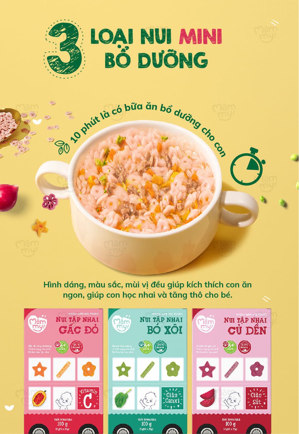 Combo 3 nui mini tập nhai - Tặng bình nước cho bé 5