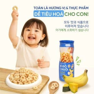 Bánh ăn dặm vị bí đỏ chuối Biobaby - Hũ 40g 7