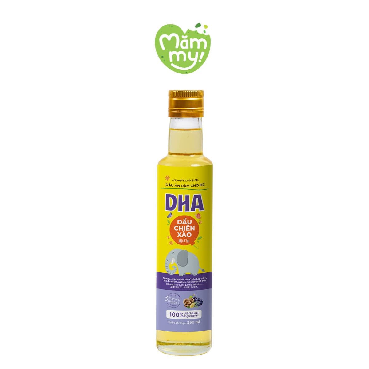 Dầu chiên xào ăn dặm DHA - Chai 250ml