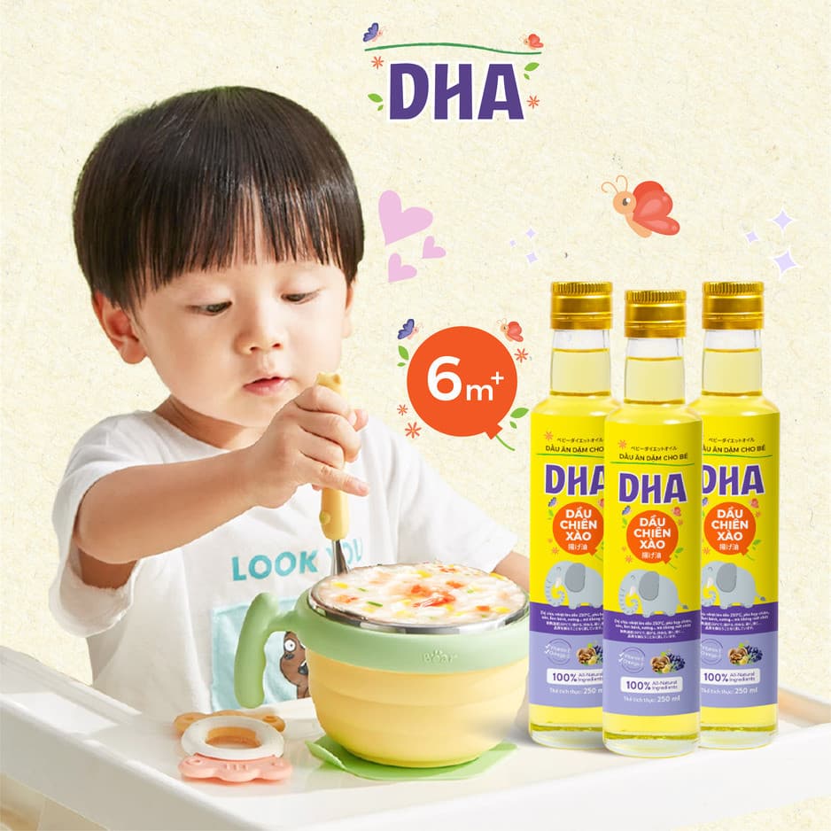 Dầu chiên xào ăn dặm DHA - Chai 250ml 2