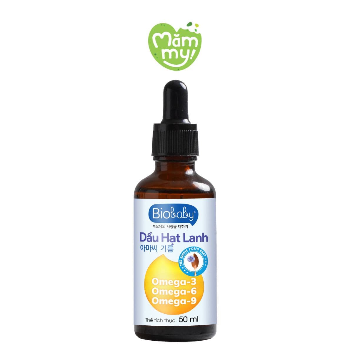Dầu hạt lanh ăn dặm Biobaby - Chai 50ml