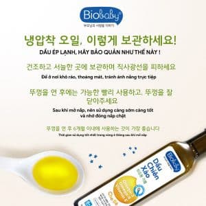 Dầu chiên xào ăn dặm Biobaby - Chai 250ml 6
