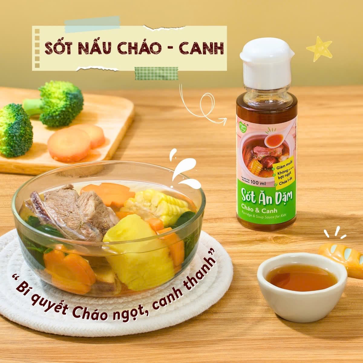Combo 3 nước sốt ăn dặm (Món Xào + Cháo & Canh + Ướp Thịt Cá) - Tặng chảo SUNHOUSE 4