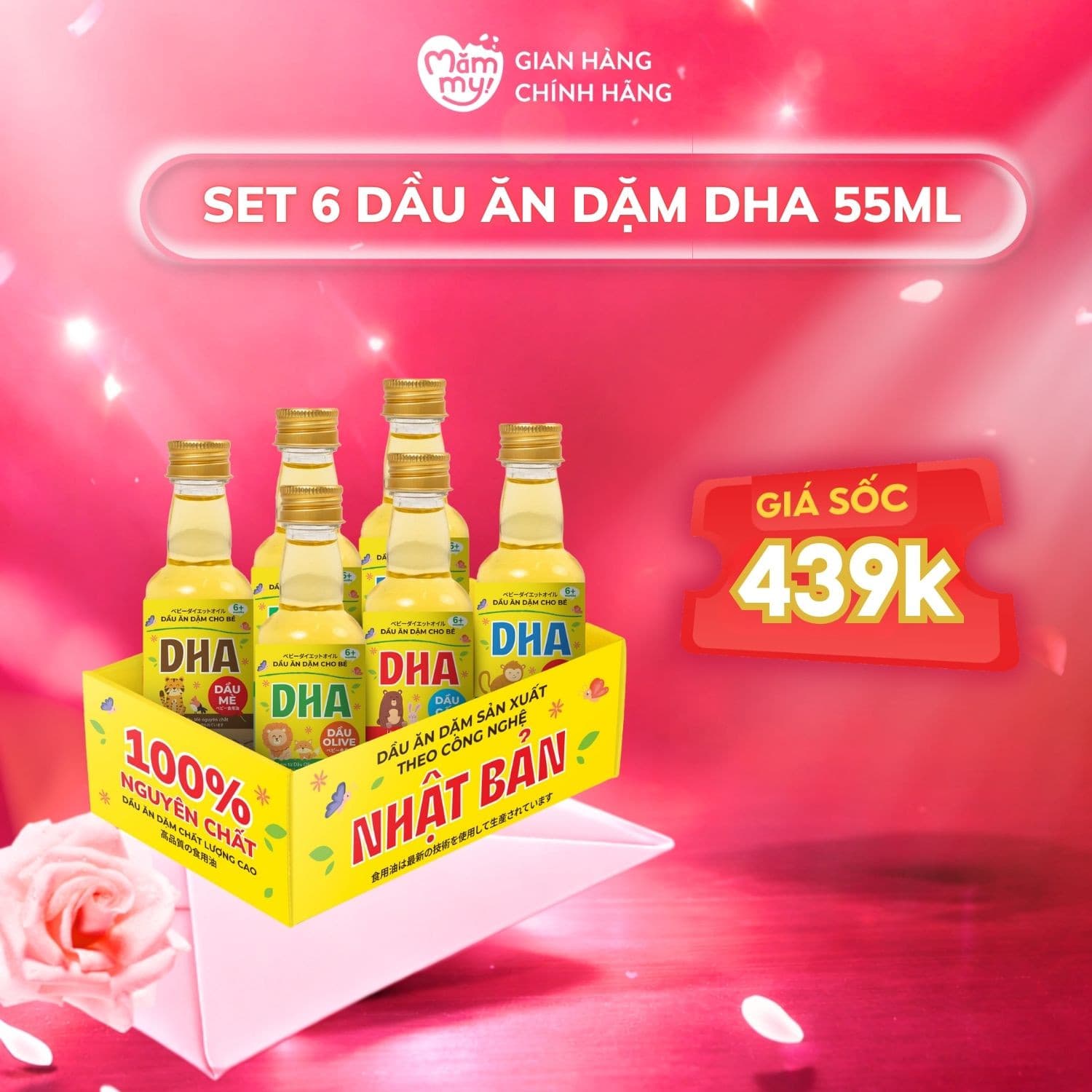 Combo 6 dầu ăn dặm DHA - Chai 55ml